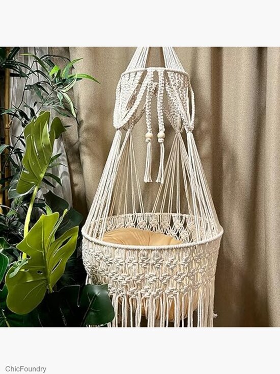 Other - Macrame Cat Hammock - Boho Wall Hanging Bed for Sleeping Playing Lounging